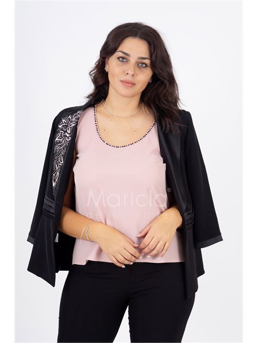 tailleur 3pz ricamo PAOLA FORTI | PF400TPNERO/CIPRIA